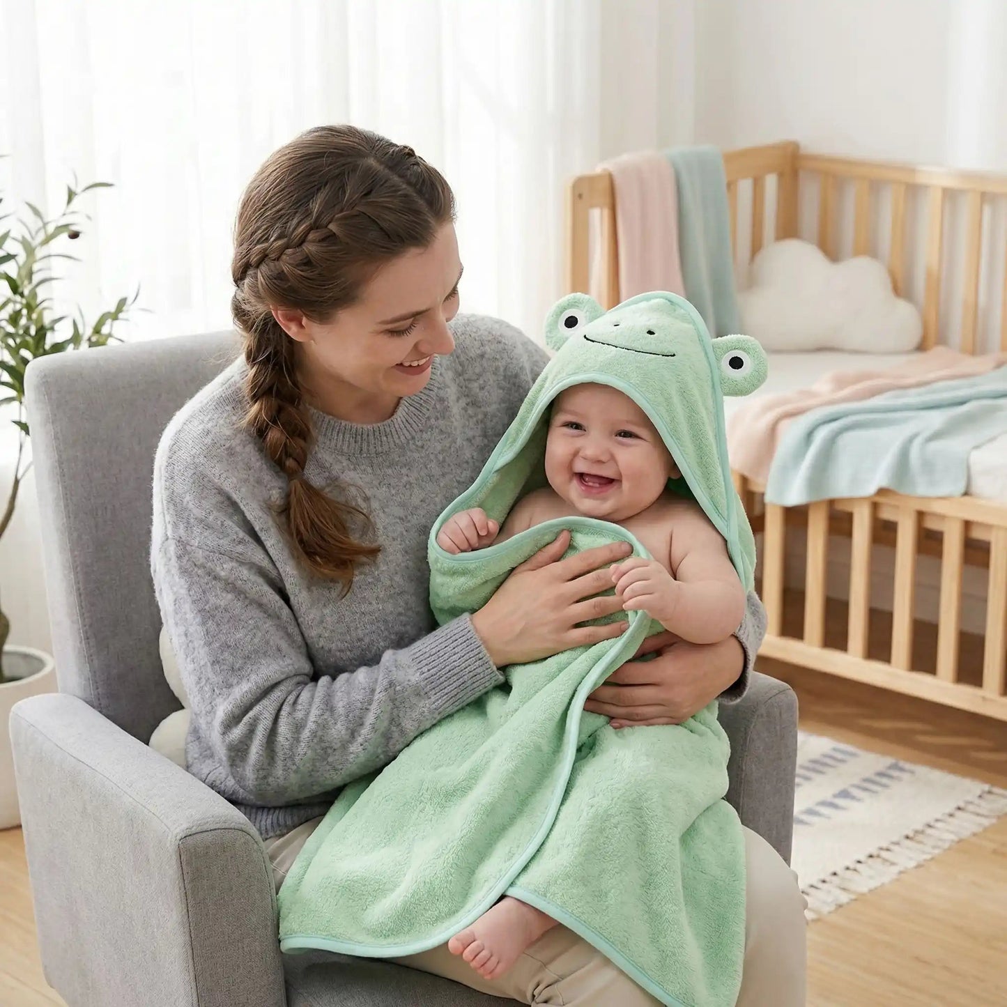 Cape de bain bébé | Ultra - douce et absorbante - kidzbutterfly.com