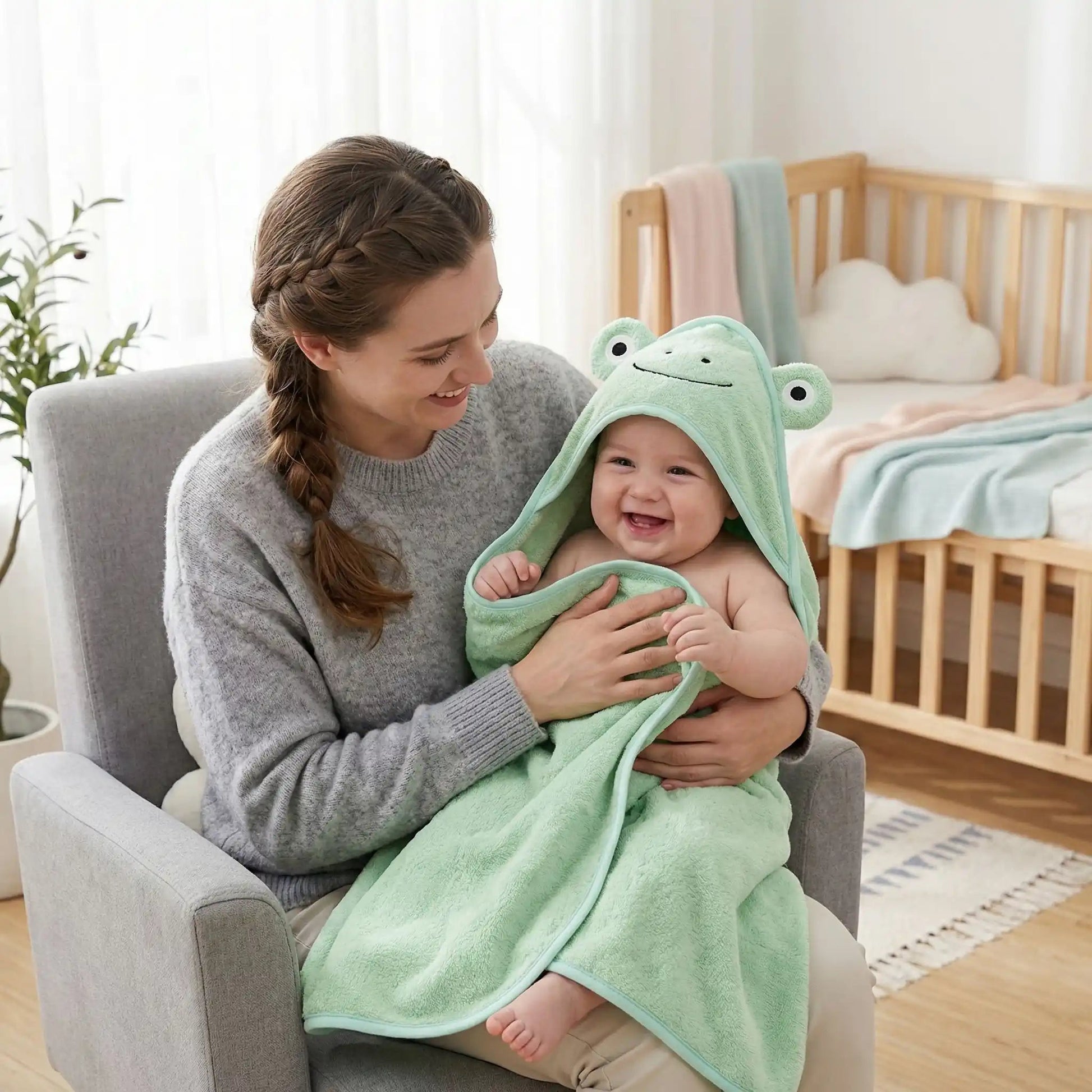 Cape de bain bébé | Ultra - douce et absorbante - kidzbutterfly.com