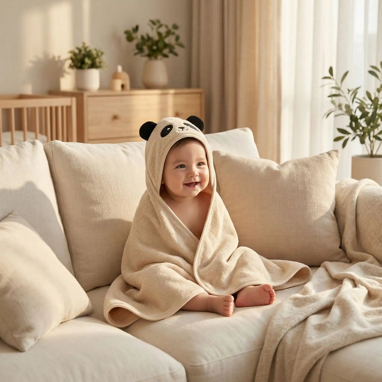 Cape de bain bébé | Ultra - douce et absorbante - kidzbutterfly.com